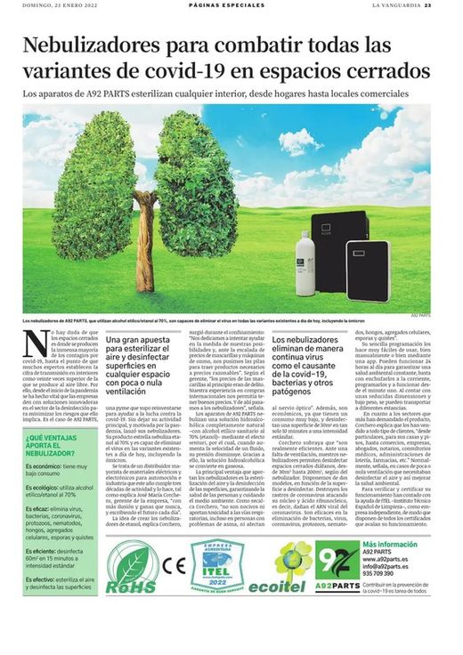A92 Parts en La Vanguardia incidiendo en la salud ambiental