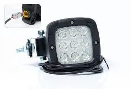 Faro De Trabajo 9 LED´S Con Conector Deutsch