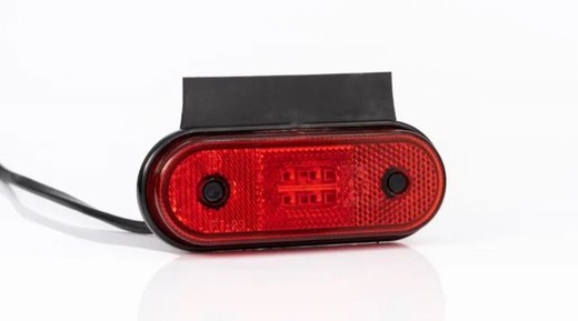 Luz De Gálibo LED Rojo Con Soporte Angular Y Conector Qs150