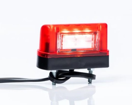 Luz De Matricula LED Roja con Cable 12-24v