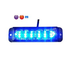 Luz estroboscópica de advertencia 6 leds azul (R65) 47-0035