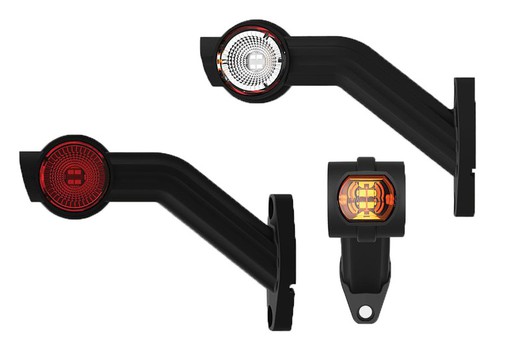 Cuerno de gálibo LED largo izquierdo blanco, rojo y ámbar FT-140FLLED - Fristom