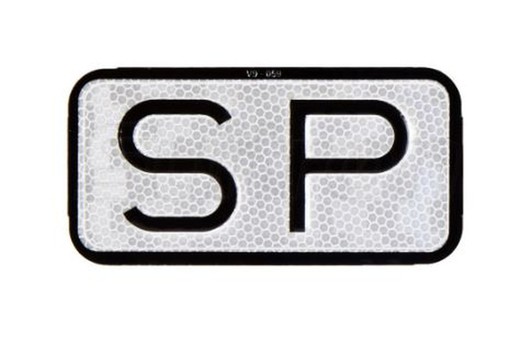 Placa indicador sp aluminio 75 x 15