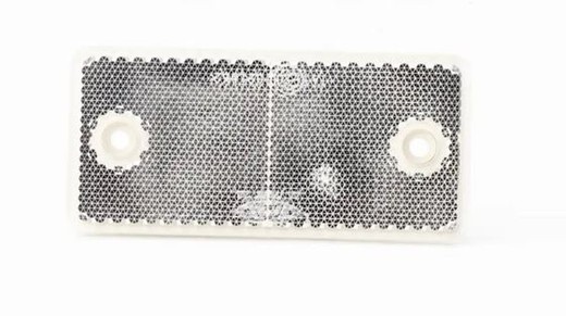 Reflex Rectangular Blanco 90x40mm Con 2 Agujeros Para Tornillos