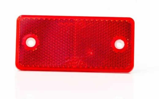 Reflex Rectangular Rojo 90x40mm Con 2 Agujeros Para Tornillos