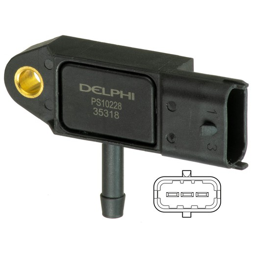 Sensor de presión absoluta (map) PS10228 - Delphi