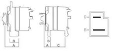Alternador 14v/33a Dp 80
