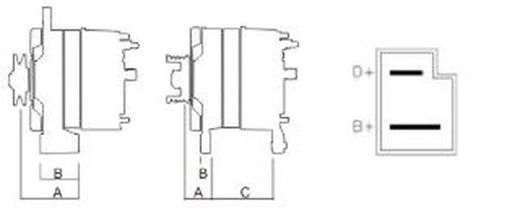 Alternador 14v/33a Dp 80