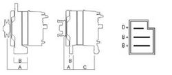 Alternador 14v/45a Dp 80