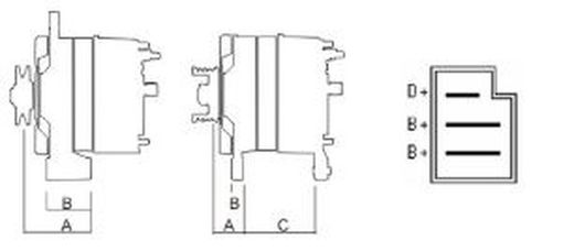 Alternador 14v/45a Dp 80