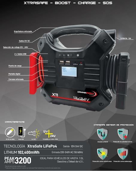 12V/24V 3200A Lithium-Starter