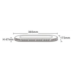 Gelbe LED-Warnleiste 365x173x5 r65 47-1005