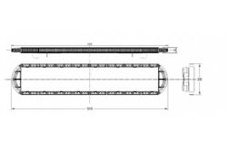 Gelbe LED-Warnleiste 1010x200 47-1025