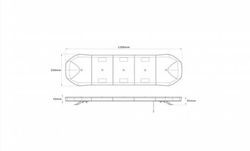 Gelbe LED-Warnleiste 1200x326x81 47-1014