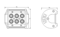 LED-Lichtleiste mit Streulicht, 18 W, 94 mm