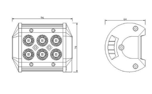 LED-Lichtleiste mit Streulicht, 18 W, 94 mm