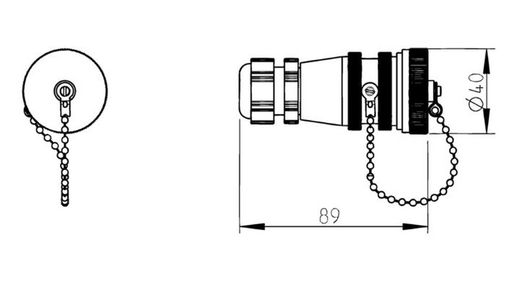 2-polige Steckdose / 6-24 V Schraubklemmen 151133 - Erich Jaeger
