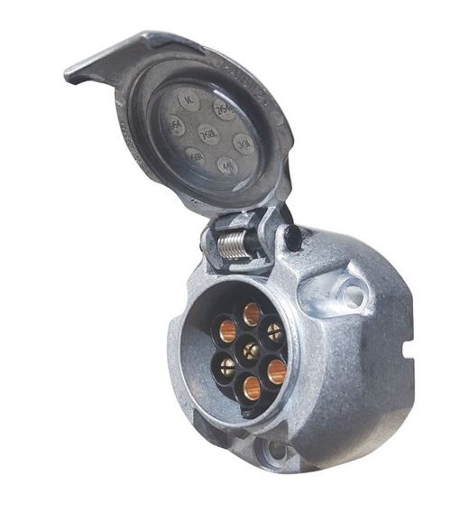 7-polige/12-V-Steckdose – Metall-Schraubklemmen 101285 – Erich Jaeger