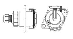 7-polige/24-V-Steckdose – mit ISO 25981-Schraubklemmen 141148 – Erich Jaeger