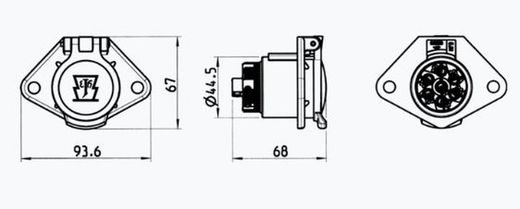 Sockel 7p/24V - Metallanschluss