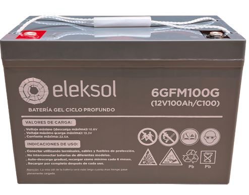 Batería de Gel Eleksol 12.8V 100Ah