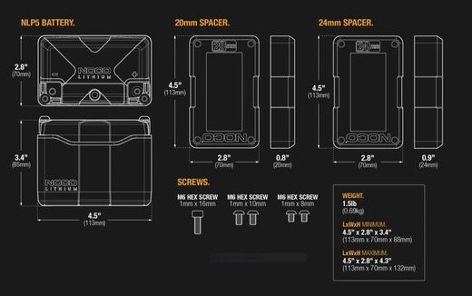NOCO 12V 250A Lithium-Batterie für den Motorsport