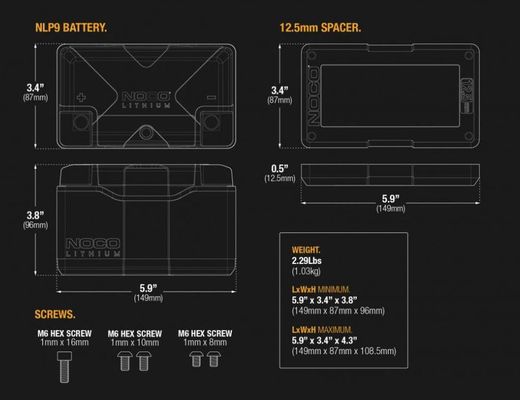 Batería De Litio NOCO Para Deportes De Motor De 12v Y 400a