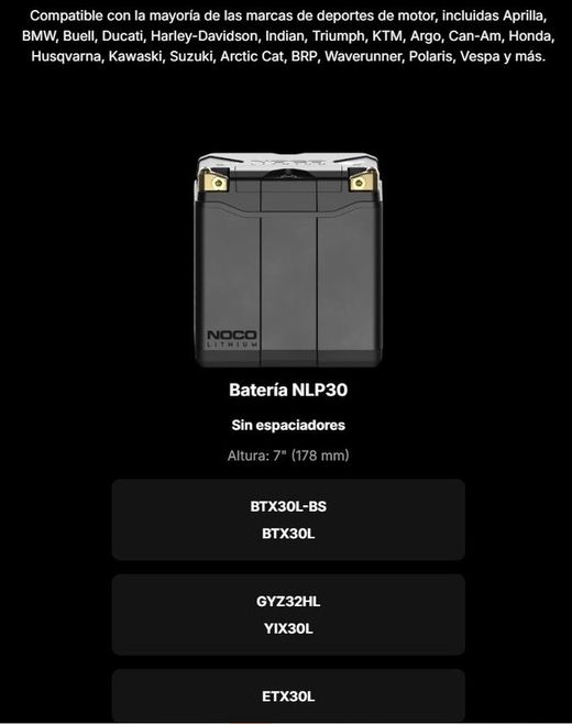 Batterie lithium NOCO 12 V 700 A pour véhicules de sport