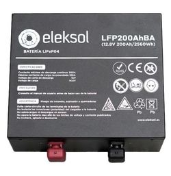 Batería de Litio LiFePO4 Bajo Asiento Eleksol 12,8V 200Ah Bluetooth y BMS V2