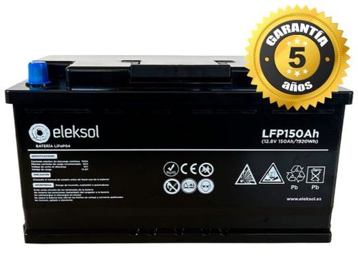 Batería de Litio LiFePO4 Eleksol 12,8V 150Ah Bluetooth y BMS V2