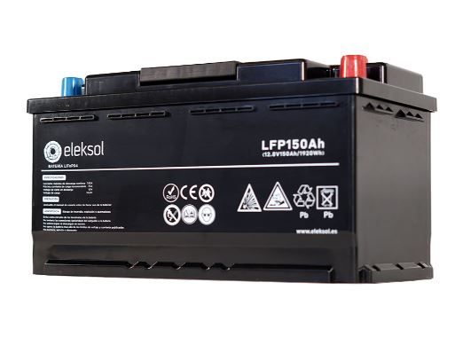 Batería de Litio LiFePO4 Eleksol 12,8V 150Ah Bluetooth y BMS V2