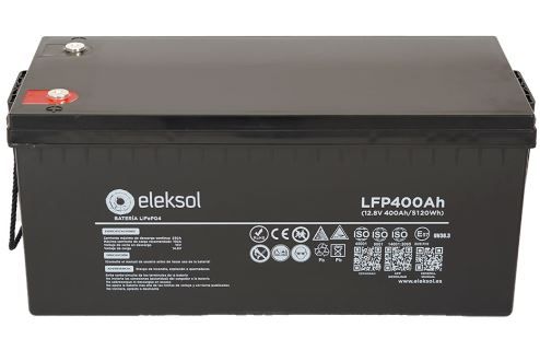 Batería de Litio LiFePO4 Eleksol 12,8V 400Ah Bluetooth y BMS V2