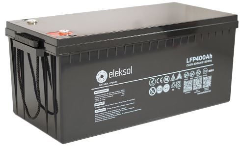 Batería de Litio LiFePO4 Eleksol 12,8V 400Ah Bluetooth y BMS V2