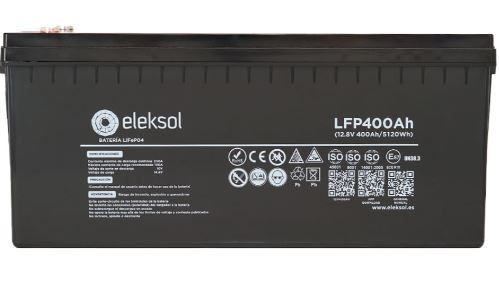 Batería de Litio LiFePO4 Eleksol 12,8V 400Ah Bluetooth y BMS V2