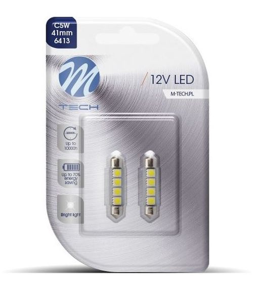 Blister 2 lampes LED C5w 41mm Can Bus 12v