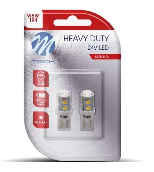 Blister 2 X LED W5w 24v Branco