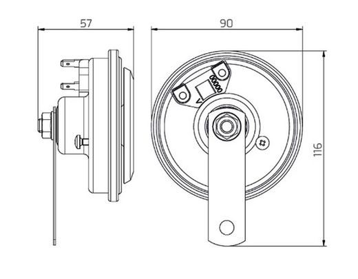 2-poliger 12V-Lautsprecher K91H2M-12V