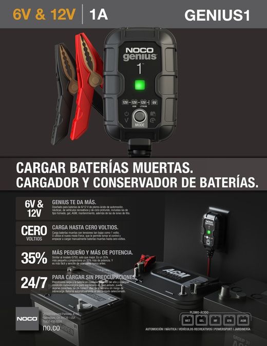 6V/12V 1 Ampere Batterieladegerät