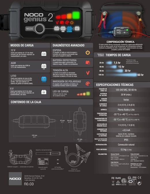 6V/12V 2 Ampere Batterieladegerät