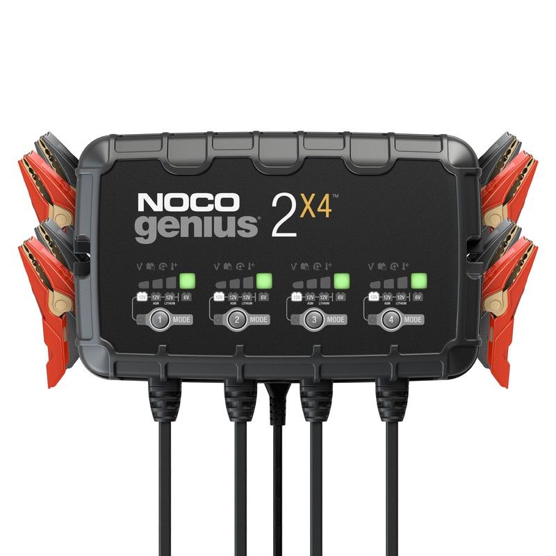 Cargador batería 6V/12V 4 entradas 8 amp