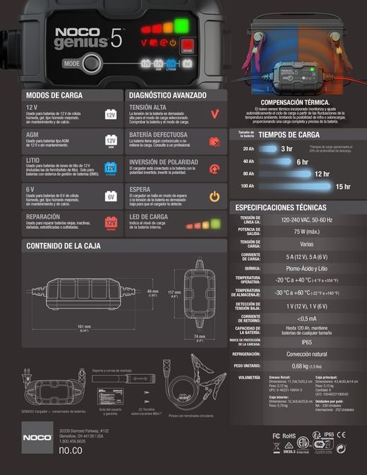 6V/12V 5 Ampere Batterieladegerät