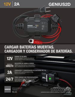 Cargador y mantenedor 12V 2 amp