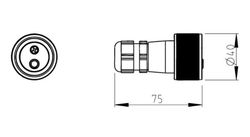 2-poliger Stecker / 6-24 V Schraubklemmen 251070 - Erich Jaeger