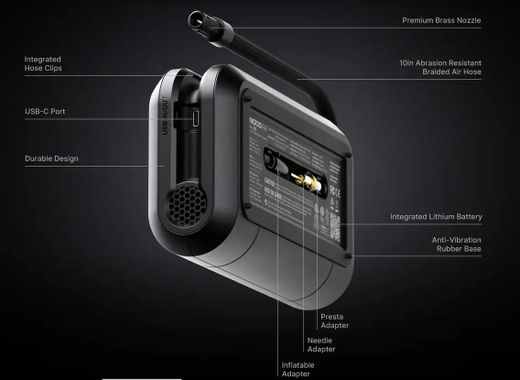 5-Ampere-tragbarer Lithium-Luftkompressor.