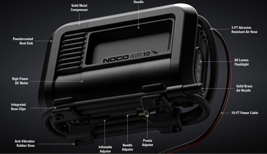 Compresor De Aire Portátil NOCO Air10 Ultrarápido De 10a - 60psi