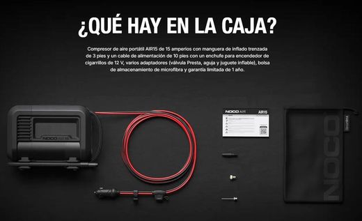 NOCO Air15 Ultraschneller tragbarer Luftkompressor 15A - 80psi