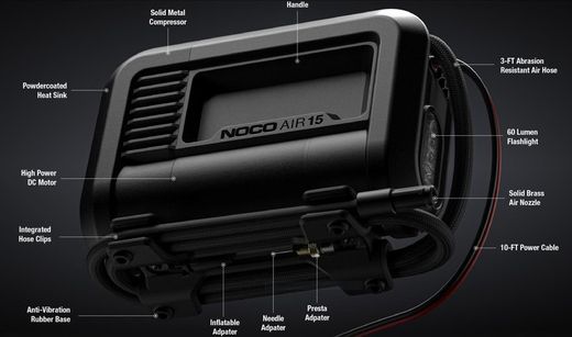 NOCO Air15 Ultraschneller tragbarer Luftkompressor 15A - 80psi