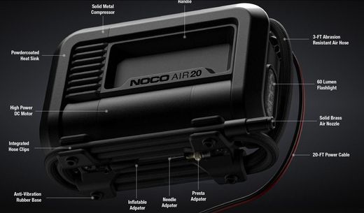 NOCO Air20 Ultraschneller tragbarer Luftkompressor 20A - 100psi