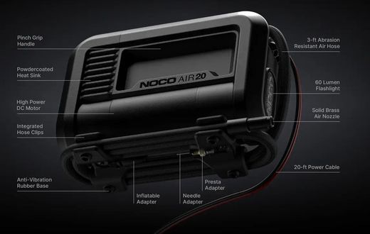 NOCO Air20 Ultraschneller tragbarer Luftkompressor 20A - 100psi