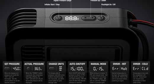 NOCO Air20 Ultraschneller tragbarer Luftkompressor 20A - 100psi